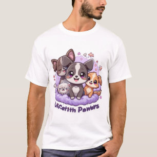 Lifetith Pawers T-Shirt Cute Cartoon Puppy Dog Tee