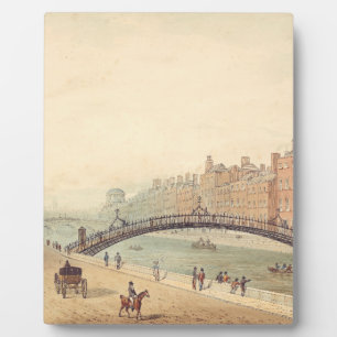 Liffey Bridge in Dublin by Samuel Frederick Brocas Plaque