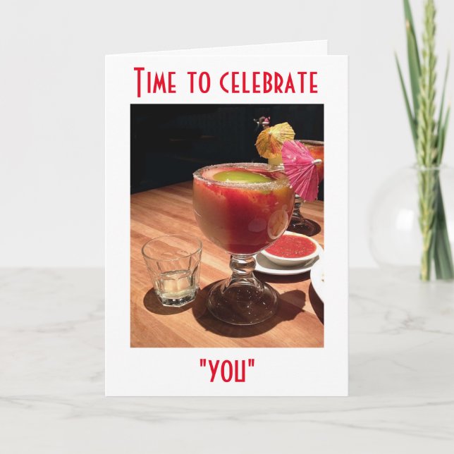 LIFT A GLASS HAVE SOME FUN CELEBRATE YOUR BIRTHDAY CARD (Front)