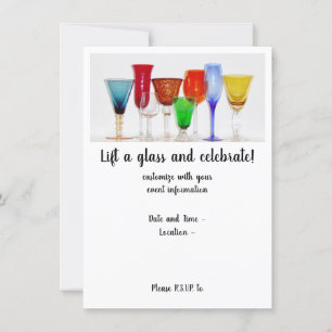 "Lift a Glass" Invitation
