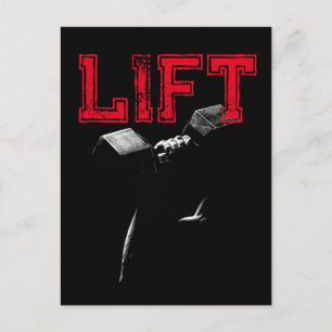 Lift Bodybuilding Fitness Motivational Postcard