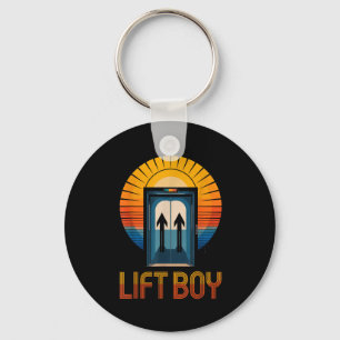 Lift Boy Retro Elevator Design Funny Vintage Style Key Ring