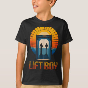 Lift Boy Retro Elevator Design Funny Vintage Style T-Shirt