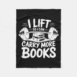 Lift can carry more books reading lover fitness fleece blanket