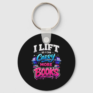 Lift can carry more books reading lovers funny key ring