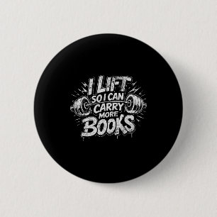 Lift can carry more books reading lovers reader 6 cm round badge