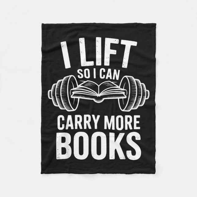 Lift can carry more books reading lovers reader fleece blanket (Front)