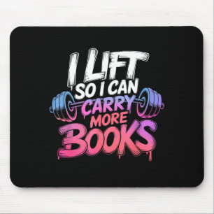Lift can carry more books reading lovers reader mouse mat