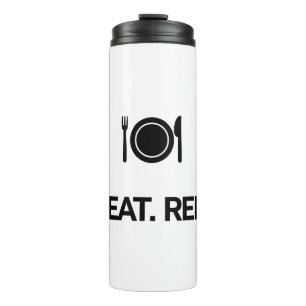Lift. Eat. Repeat. - Motivational Fitness Design Thermal Tumbler