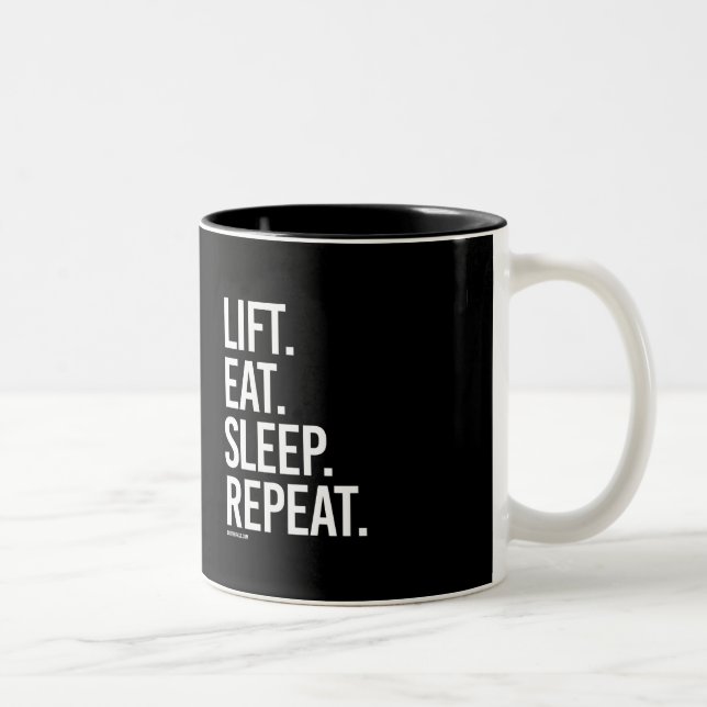Lift Eat Sleep Repeat -   Training Fitness -.png Two-Tone Coffee Mug (Right)