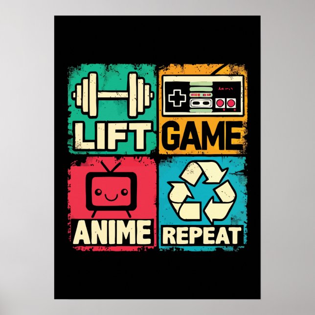 Lift, Game, Anime, Repeat Poster (Front)