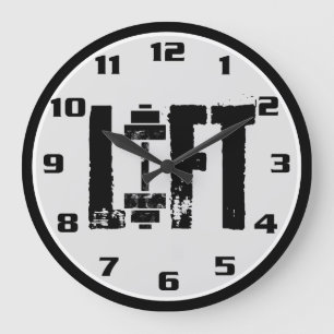 LIFT GYM Weightlifting BODYBUILDING Large Clock