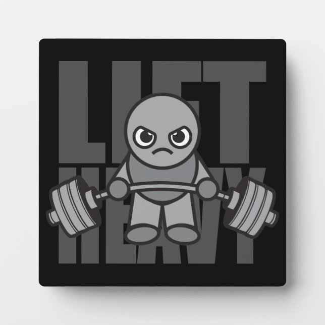 Lift Heavy - Anime Kawaii Workout Motivational Plaque (Front)