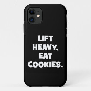 Lift Heavy, Eat Cookies - Funny - Novelty Workout iPhone 11 Case