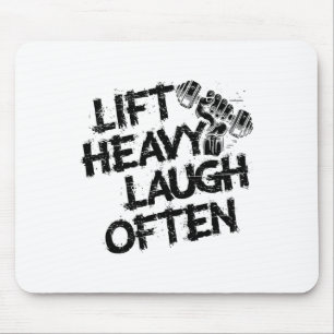 Lift Heavy Laugh Often Weightlifter Bodybuilding B Mouse Mat