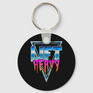 Lift Heavy Old School Retro 80's Golden Era Bodybu Key Ring