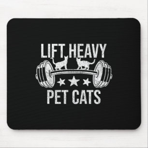 Lift Heavy Pet Cats Bodybuilding Weightlifting Cat Mouse Mat