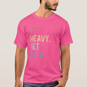 Lift Heavy Pet Cats - Gym Workout Weight Lifting V T-Shirt