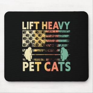 Lift Heavy Pet Cats Weightlifting Cat Owner Weight Mouse Mat