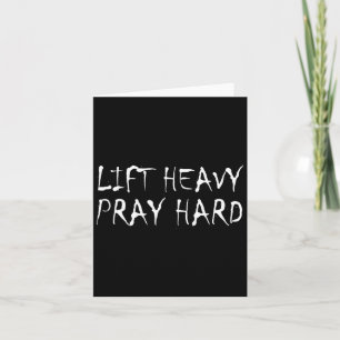 Lift Heavy Pray Hard Fitness Bodybuilding Jesus Fa Card