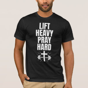 Lift Heavy Pray Hard God’s Gym Inspired T-Shirt