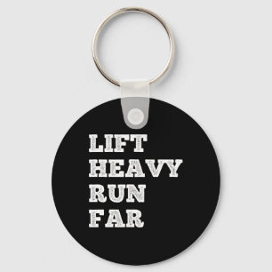 Lift Heavy Run Far Hybrid Sport Fitness Running Bo Key Ring