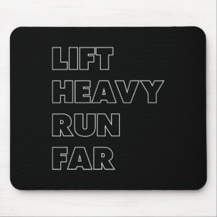 Lift Heavy Run Far Hybrid Sport Fitness Running Bo Mouse Mat