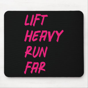 Lift Heavy Run Far Hybrid Sport Fitness Running Bo Mouse Mat