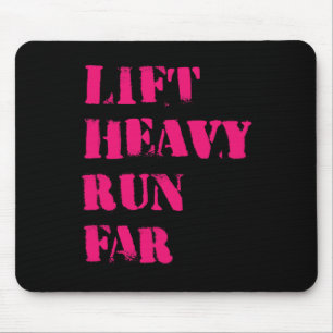 Lift Heavy Run Far Hybrid Sport Fitness Running Bo Mouse Mat