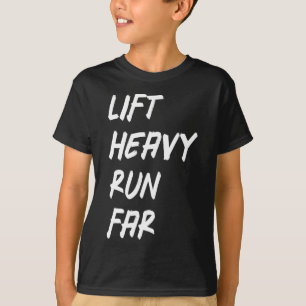 Lift Heavy Run Far Hybrid Sport Fitness Running Bo T-Shirt