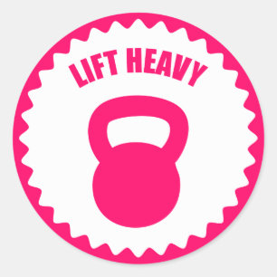 Lift Heavy With A Kettlebell - Classic Round Sticker