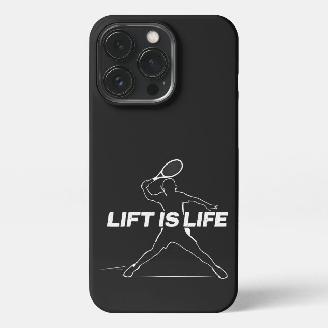 Lift is Life for tennis fans iPhone Case (Back)