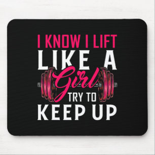 Lift Like A Girl Bodybuilding Weight Training Gym Mouse Mat