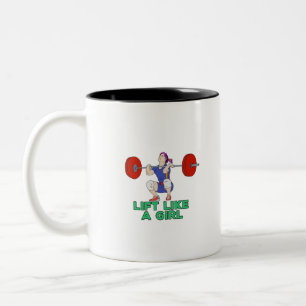 Lift Like a Girl Two-Tone Coffee Mug