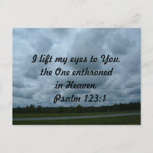 Lift my eyes postcard