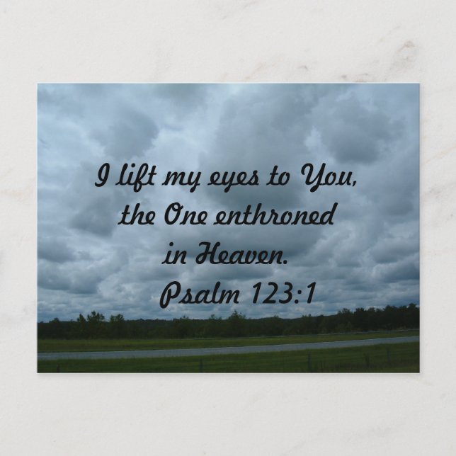 Lift my eyes postcard (Front)