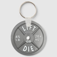 Lift Or Die 45 lb Plate on 2.25" Keychain.