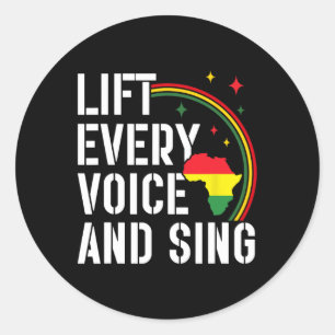 Lift Some Voice Sing History Month Anthem Melanin Classic Round Sticker