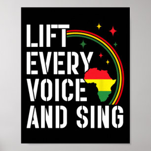 Lift Some Voice Sing History Month Anthem Melanin Poster