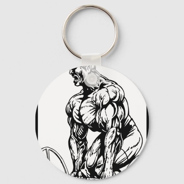 LIFT TIL' YOU PUKE BODYBUILDING LOGO KEY RING (Front)