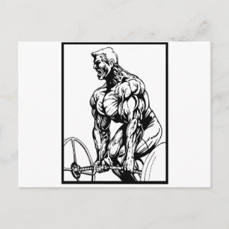 LIFT TIL' YOU PUKE BODYBUILDING LOGO POSTCARD