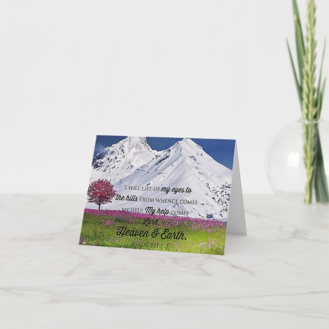Lift up my eyes note card (Front)