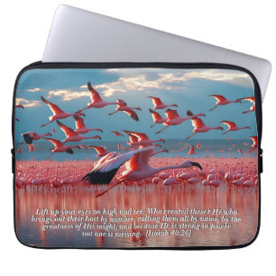 Lift Up Your Eyes on High, God & Creation Verse Laptop Sleeve