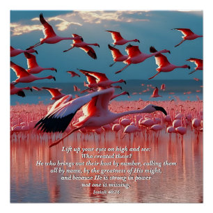 Lift Up Your Eyes on High, God & Creation Verse Poster