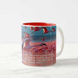 Lift Up Your Eyes on High, God & Creation Verse Two-Tone Coffee Mug