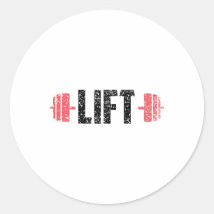 Lift Weightlifting Gym Lifting Workout  Classic Round Sticker