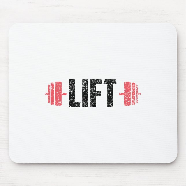 Lift Weightlifting Gym Lifting Workout  Mouse Mat (Front)