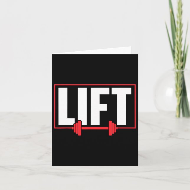 Lift Workout Lifting Gym Weightlifting  Card (Front)