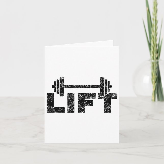 Lift Workout Lifting Weightlifting Gym 1  Card (Front)