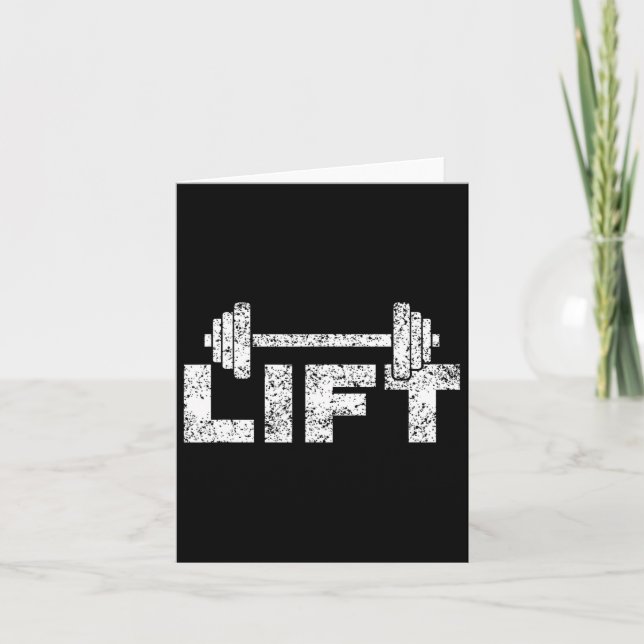 Lift Workout Lifting Weightlifting Gym  Card (Front)